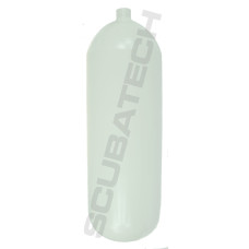 Flaske 12 Liter stål uden ventil, rund bund, 203mm