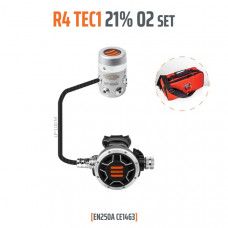 Tecline regulator sæt R4 TEC 1, 21% O2 G5/8, stage set "BRUGT"