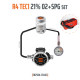 Tecline regulator sæt R4 TEC 1, 21% O2 G5/8, stage set "BRUGT"