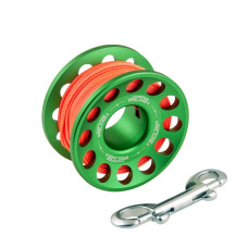 Tecline spool 30m Alu Grøn m 90mm karbin