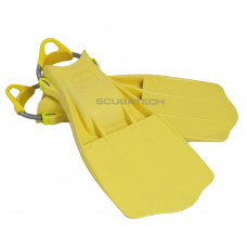 Tecline finner jetstream med spring straps Gul